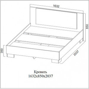 Кровать 1600 Лагуна-2