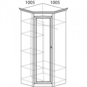 Шкаф угловой "ФЛОРЕНЦИЯ" 662