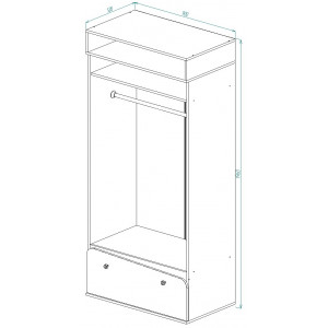 Шкаф для детской "Алиса-1"