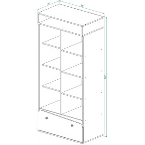 Шкаф для детской "Алиса"-2