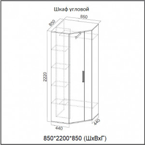 Шкаф угловой Гарвард