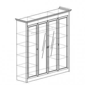 Шкаф для одежды 4х-дверный "ФЛОРЕНЦИЯ" 657