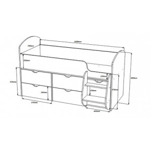 Детская кровать-чердак Малыш-7